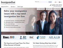 Tablet Screenshot of immigratefast.com